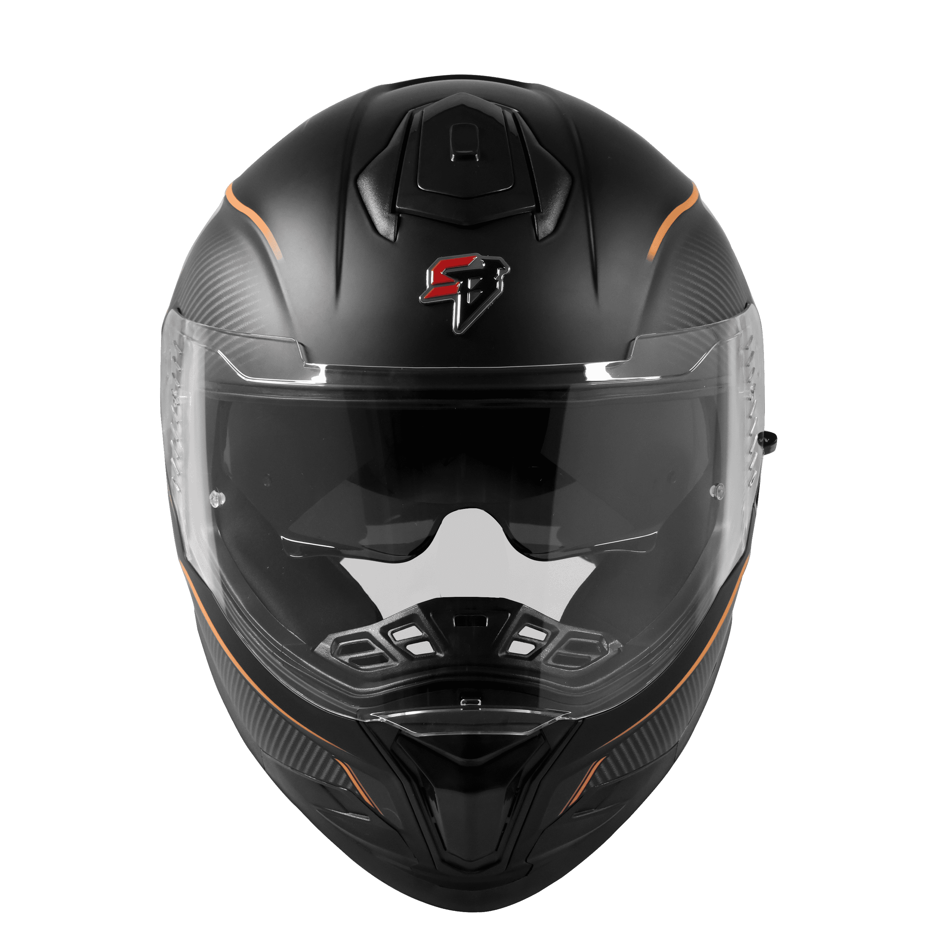 SBH-57 ISS FIGHTER F1 GLOSSY BLACK WITH ORANGE